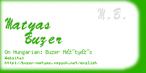 matyas buzer business card